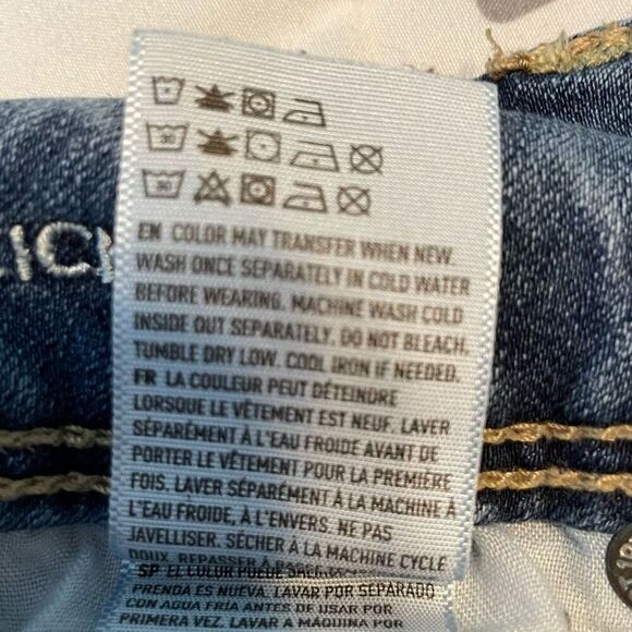 American Eagle Kickboot Jeans Blue Medium Wash Denim 360 Super Stretch Low Rise - Picture 8 of 8